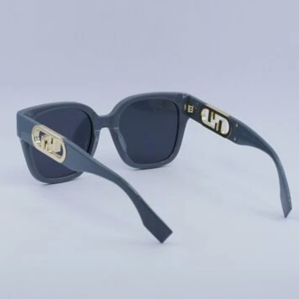 Fendi Gray Sunglasses with Gold Accents - Picture 5 of 6